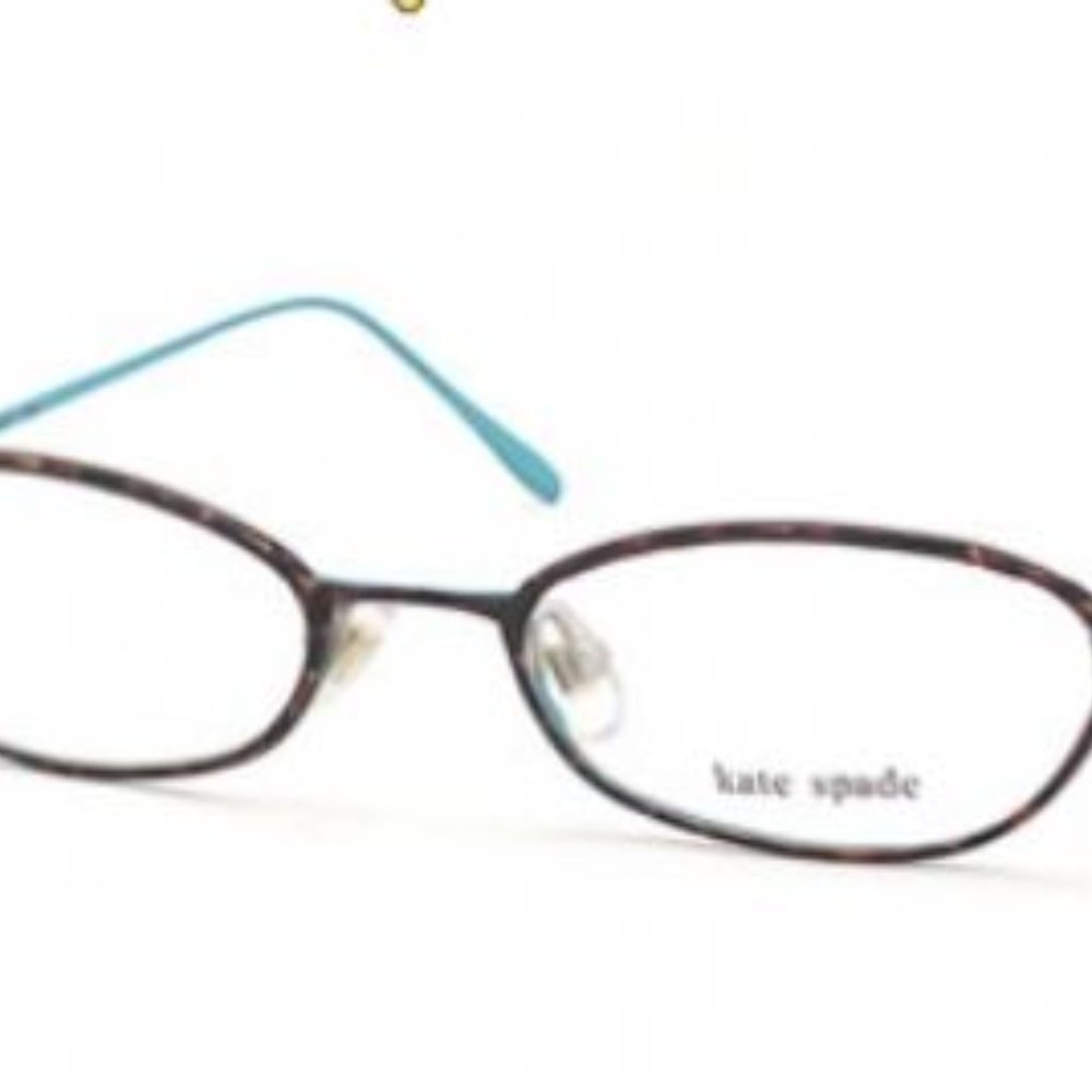 Kate Spade LILIA Eyeglasses delicate thin Metal FRAMES brown turquoise aqua